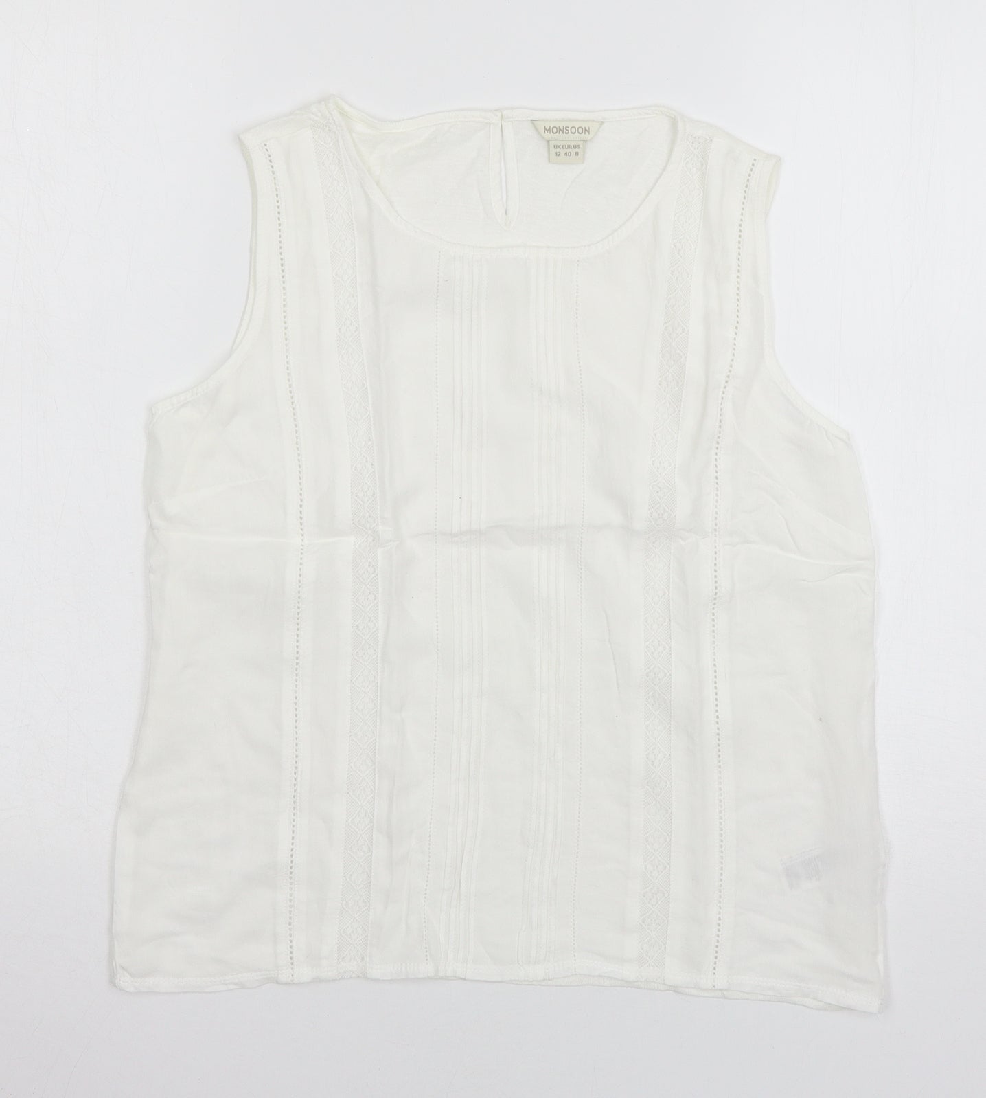Monsoon Womens White   Basic Blouse Size 12