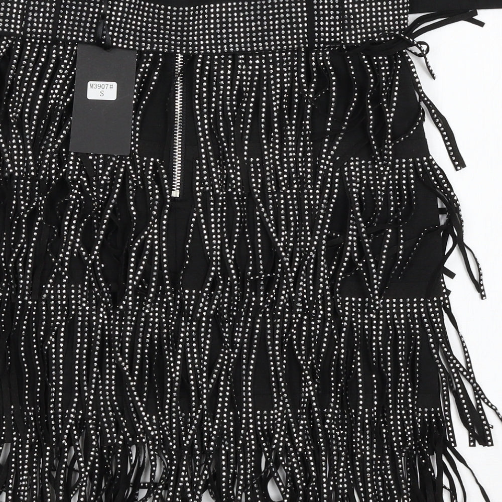 Giorgia Womens Black   Mini Skirt Size S