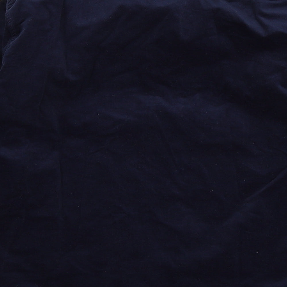 Avenue Mens Blue  Velvet  Button-Up Size M
