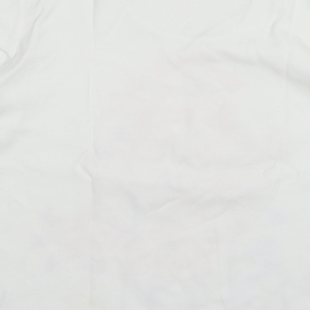 Cotswold Womens White Floral Jersey Basic T-Shirt Size M