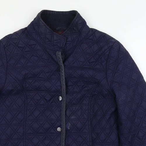 Denim & Co. Womens Blue   Jacket Coat Size 10