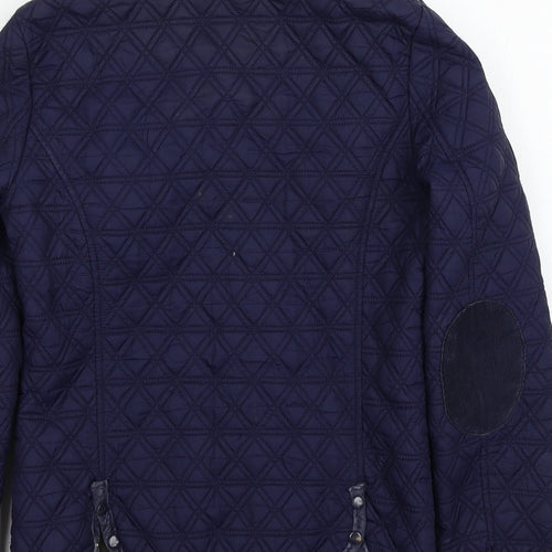 Denim & Co. Womens Blue   Jacket Coat Size 10