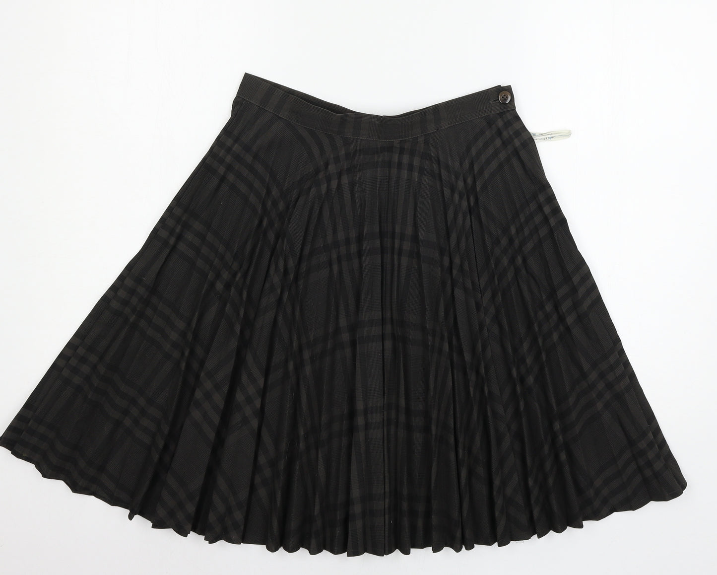 French Connection Womens Grey Plaid  Flare Skirt Size 12