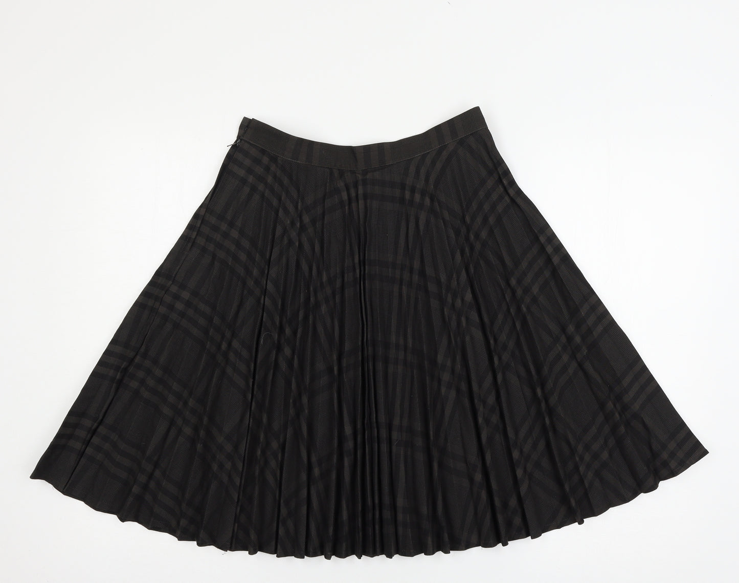 French Connection Womens Grey Plaid  Flare Skirt Size 12