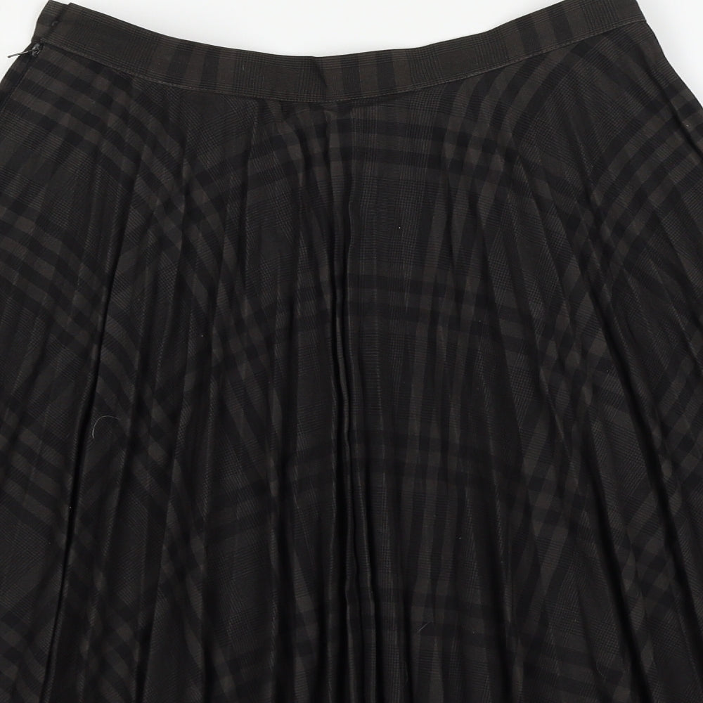 French Connection Womens Grey Plaid  Flare Skirt Size 12