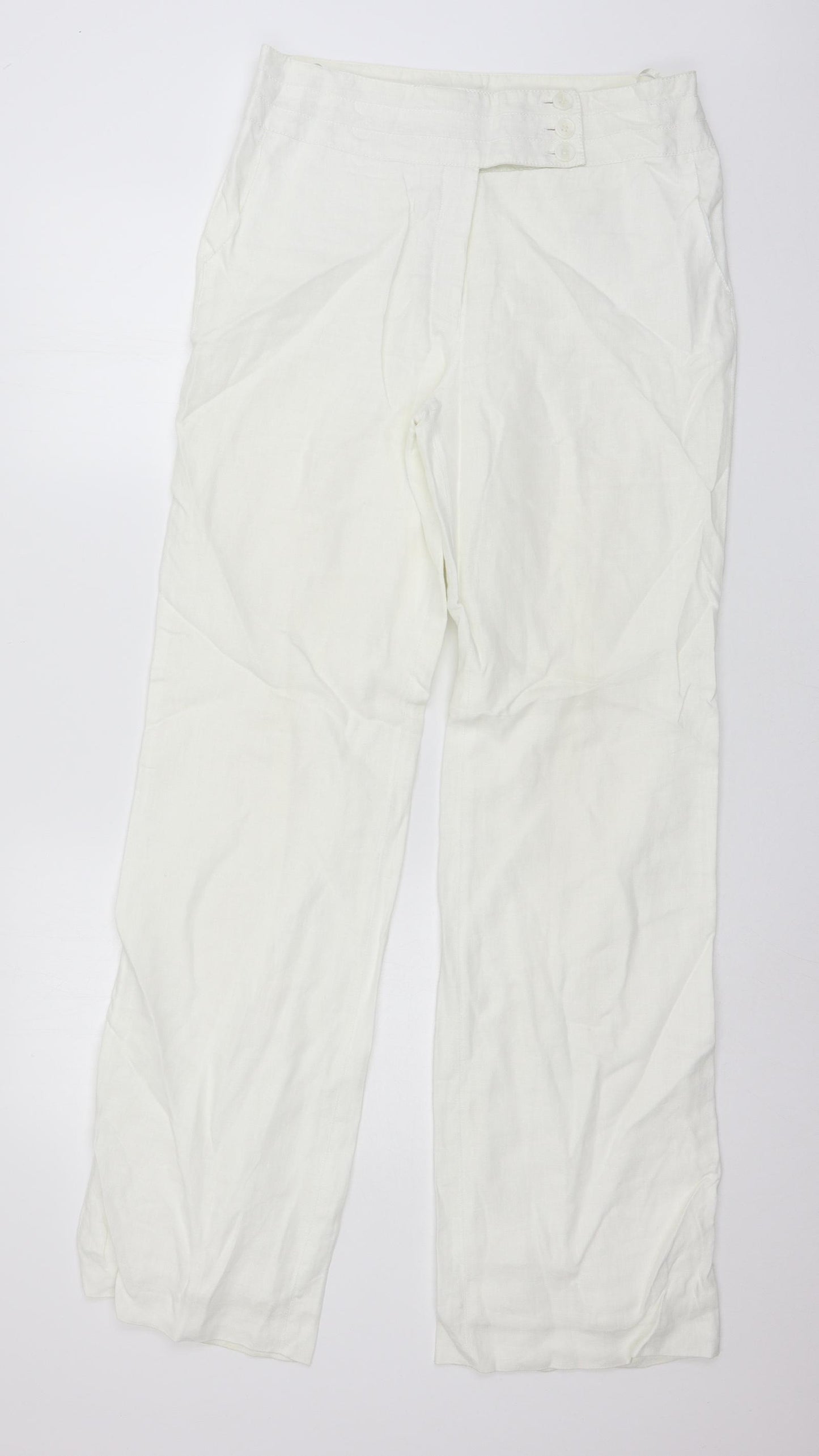 NEXT Womens White   Trousers  Size 12 L33 in