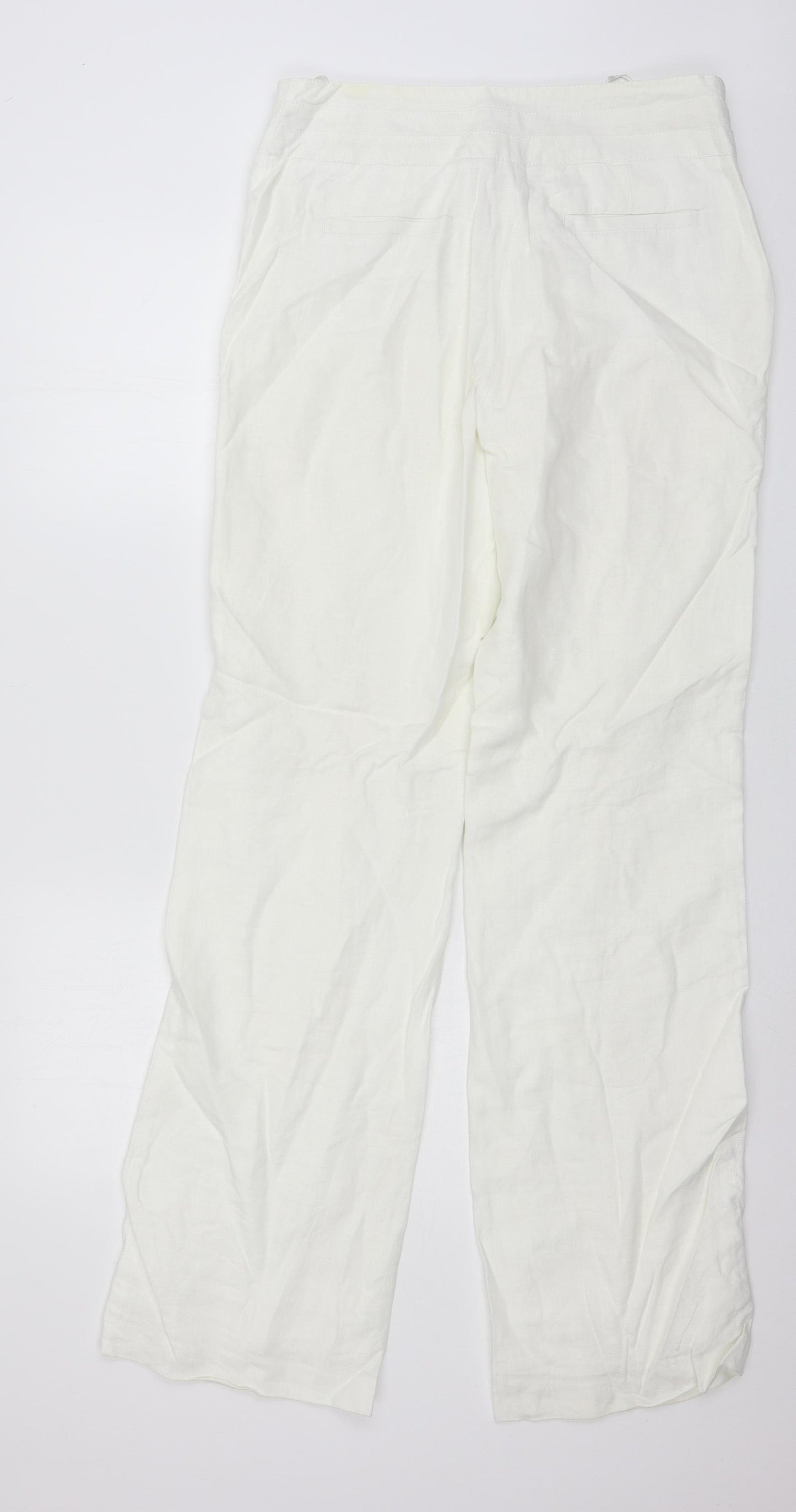 NEXT Womens White   Trousers  Size 12 L33 in