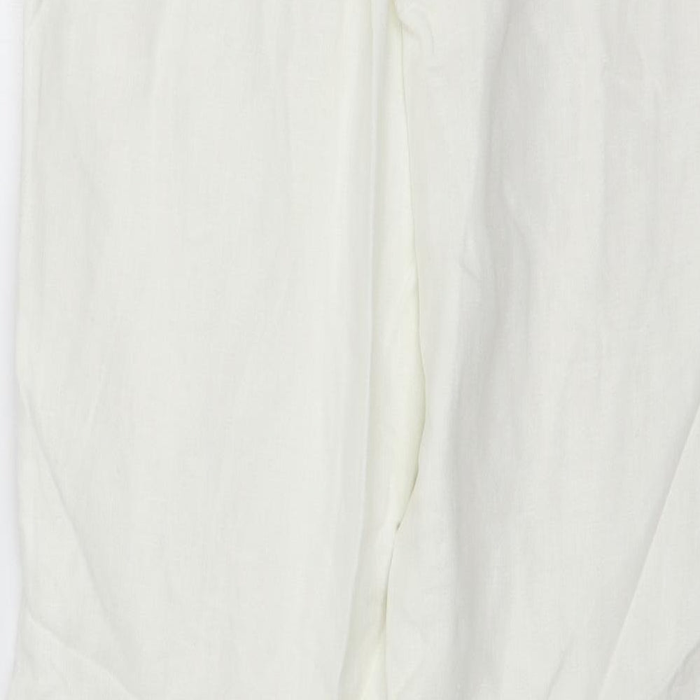 NEXT Womens White   Trousers  Size 12 L33 in