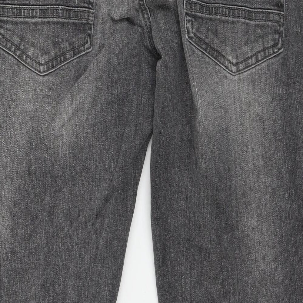 F&F Womens Grey  Denim Straight Jeans Size 34 in L30 in