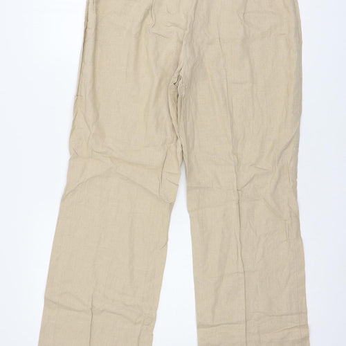 Marks and Spencer Womens Beige   Trousers  Size 14 L29 in