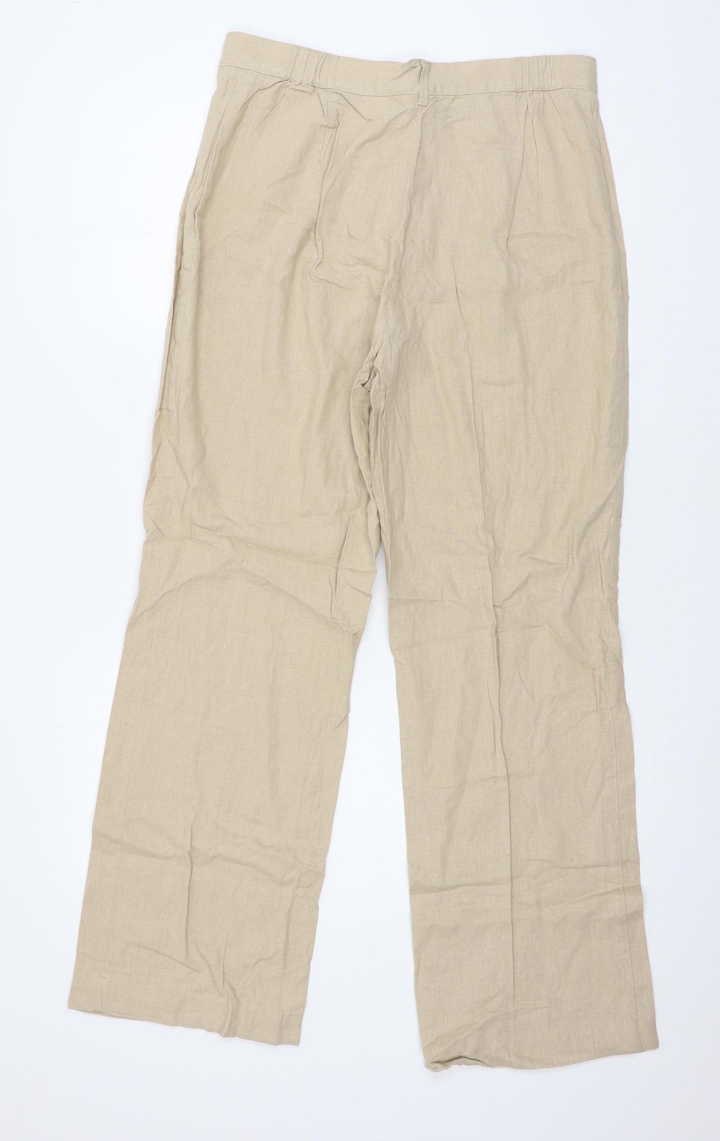 Marks and Spencer Womens Beige   Trousers  Size 14 L29 in