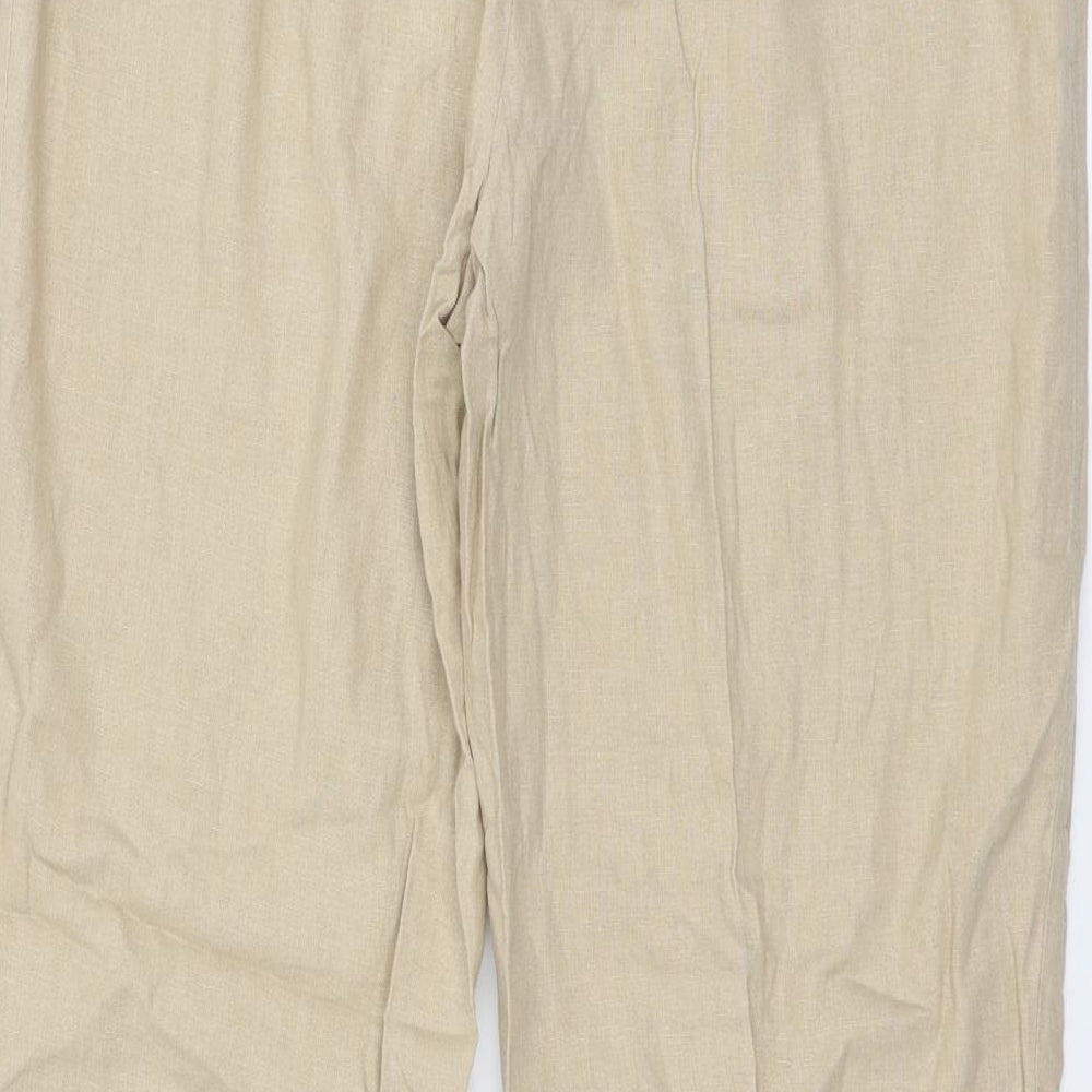 Marks and Spencer Womens Beige   Trousers  Size 14 L29 in