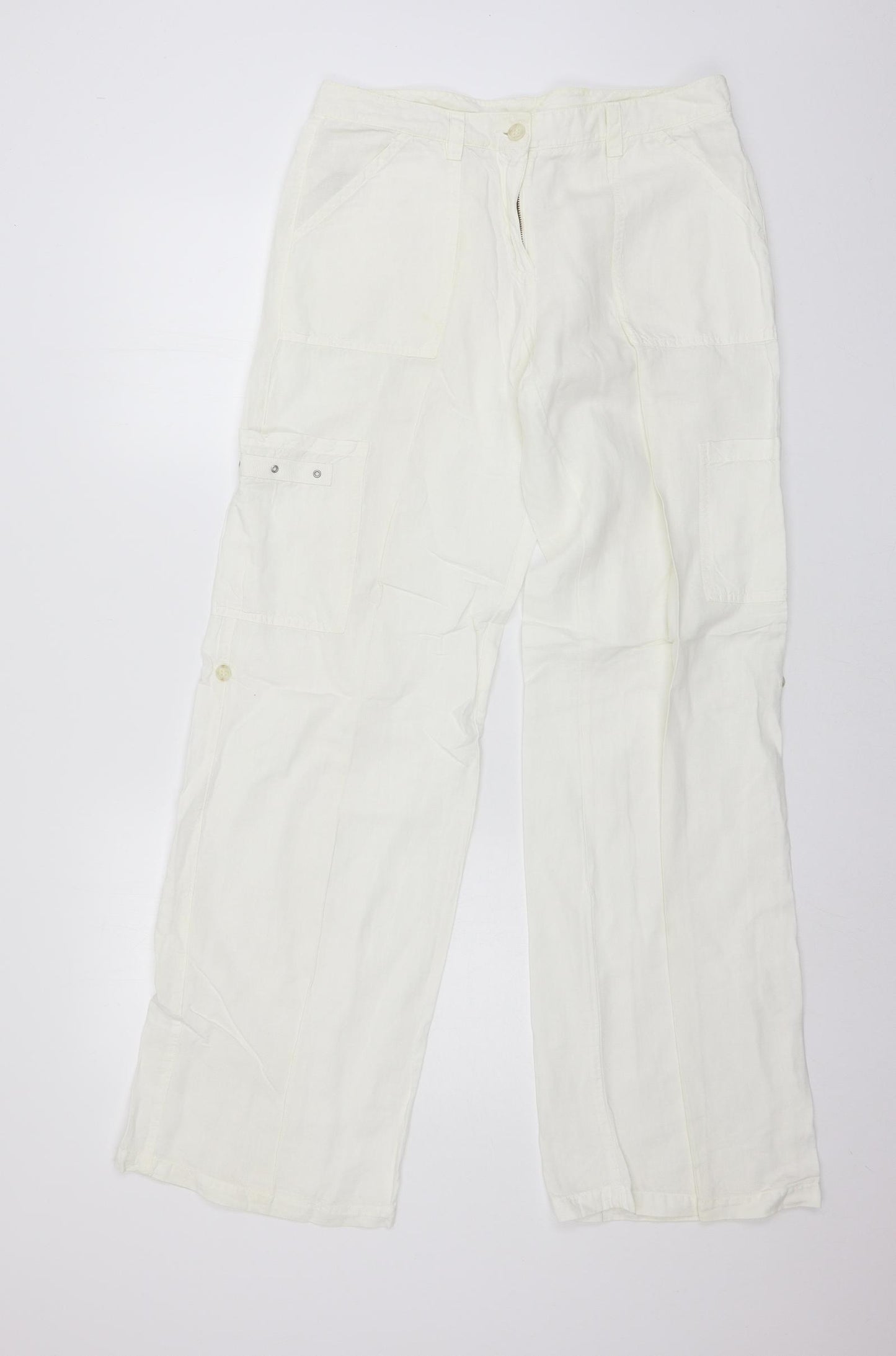 United Colors of Benetton Womens White   Trousers  Size 32 in L30 in