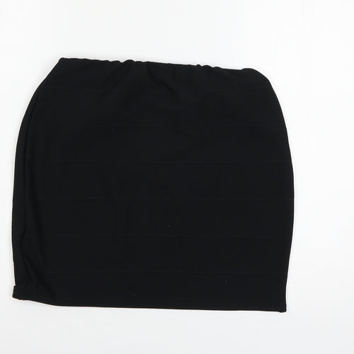 IX London Womens Black  Jersey A-Line Skirt Size 14