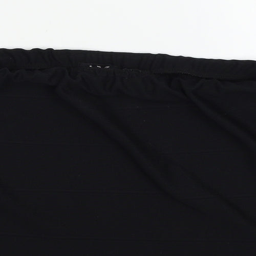 IX London Womens Black  Jersey A-Line Skirt Size 14