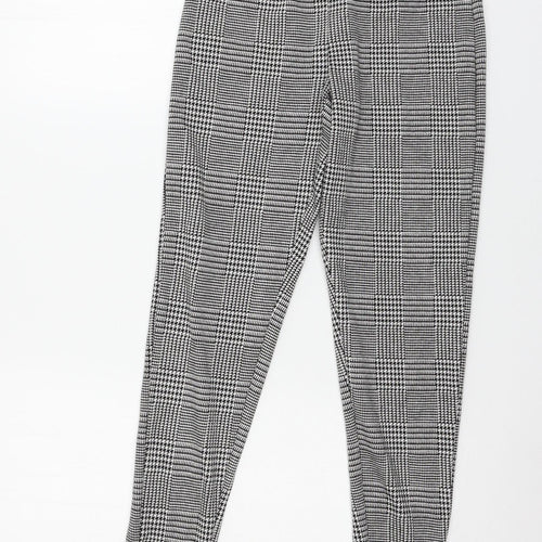 Studio  Womens Black Houndstooth Jersey Capri Leggings Size 8 L28 in