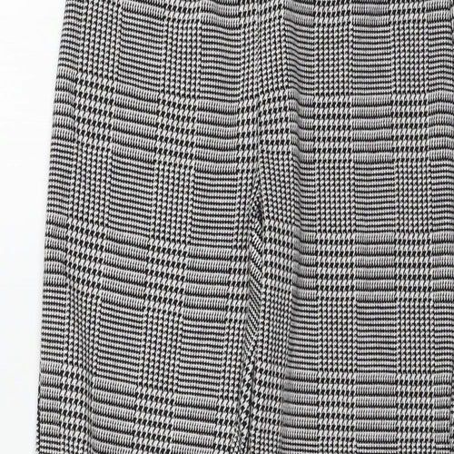 Studio  Womens Black Houndstooth Jersey Capri Leggings Size 8 L28 in