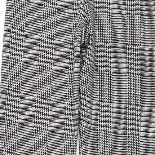 Studio  Womens Black Houndstooth Jersey Capri Leggings Size 8 L28 in