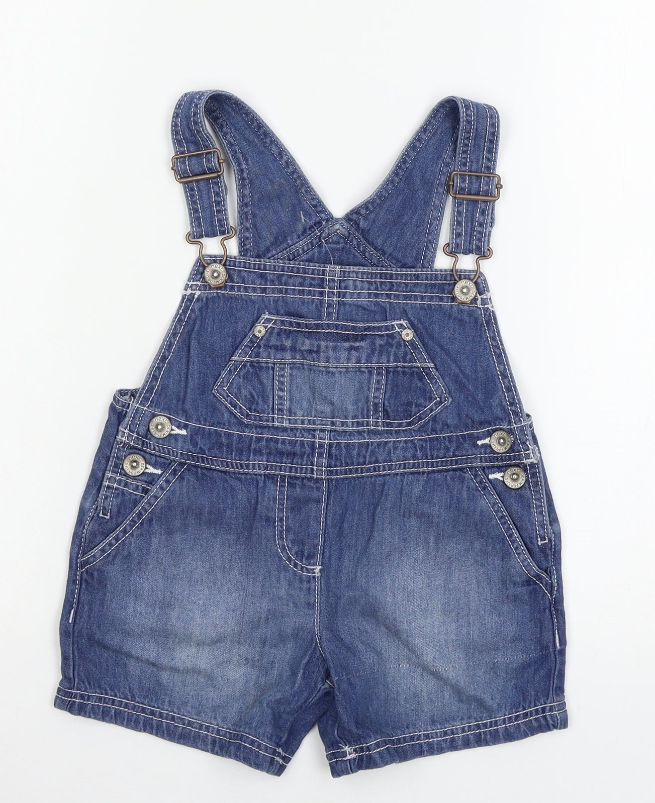 NEXT Girls Blue  Denim Dungaree One-Piece Size 3 Years
