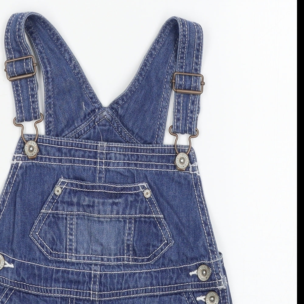 NEXT Girls Blue  Denim Dungaree One-Piece Size 3 Years