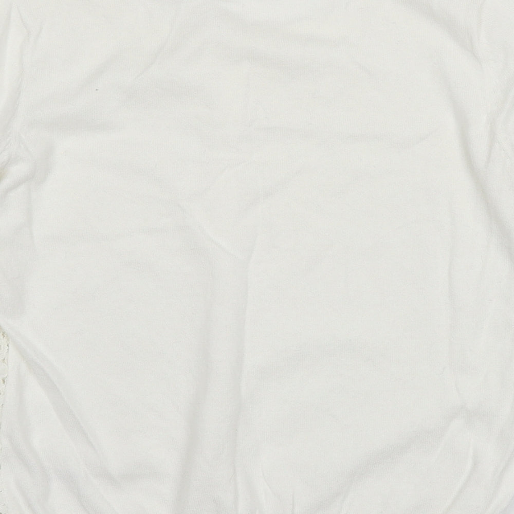 George Womens White  Knit Cardigan Jumper Size 10