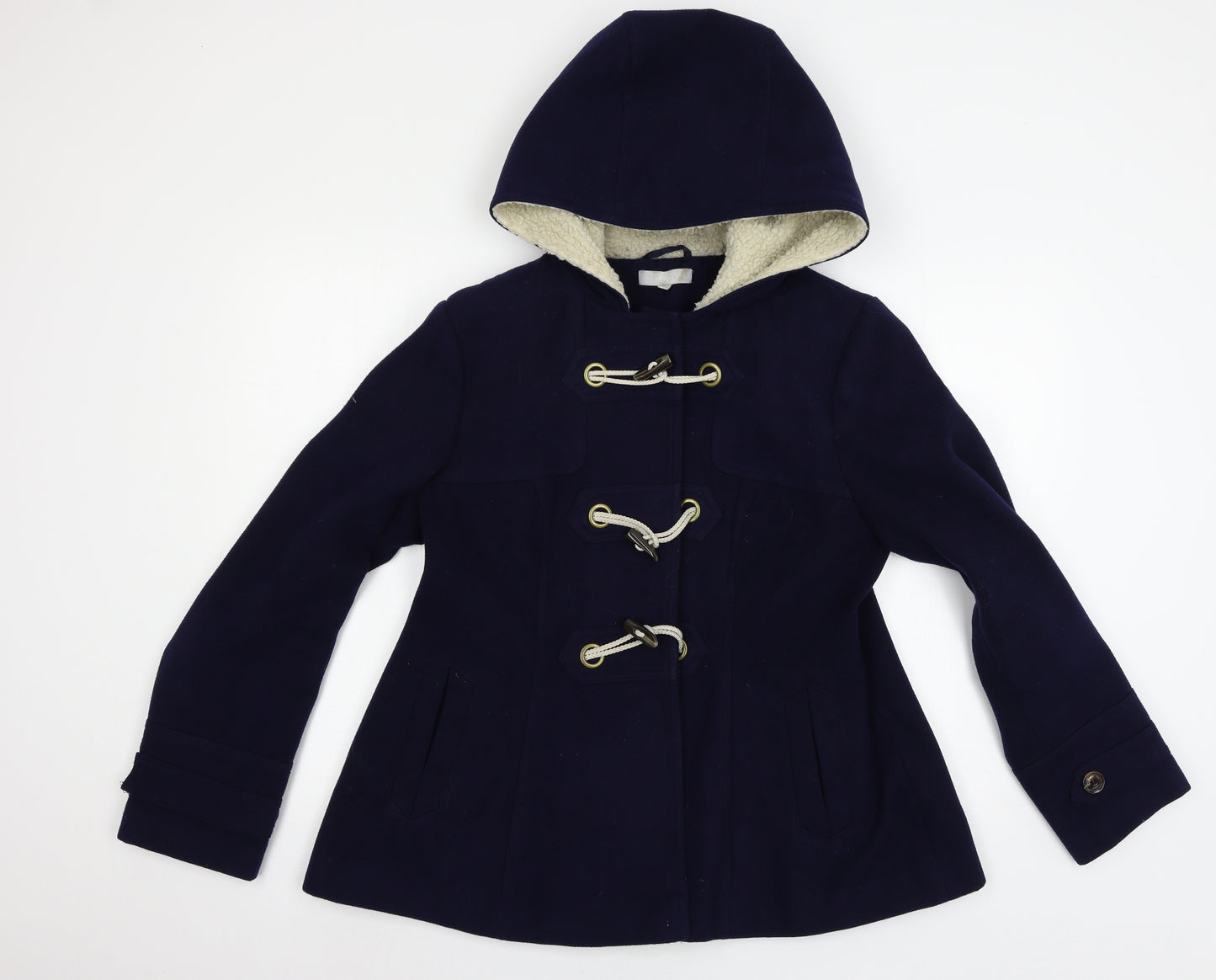 Debenhams Womens Blue   Pea Coat Coat Size 16
