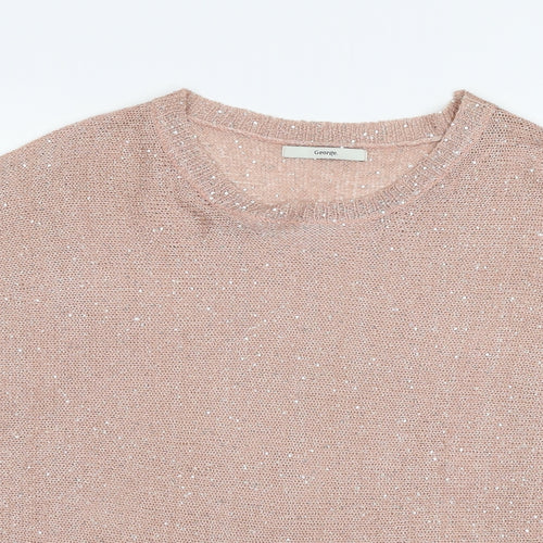 George Womens Pink  Knit Pullover Jumper Size 16