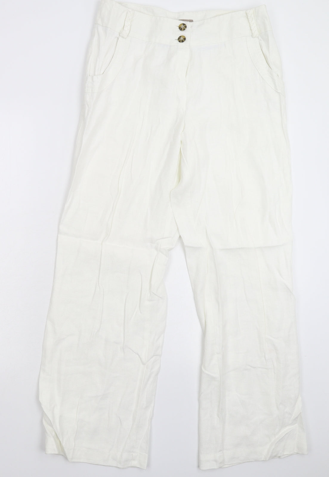 Soon Womens White   Trousers  Size 12 L30 in