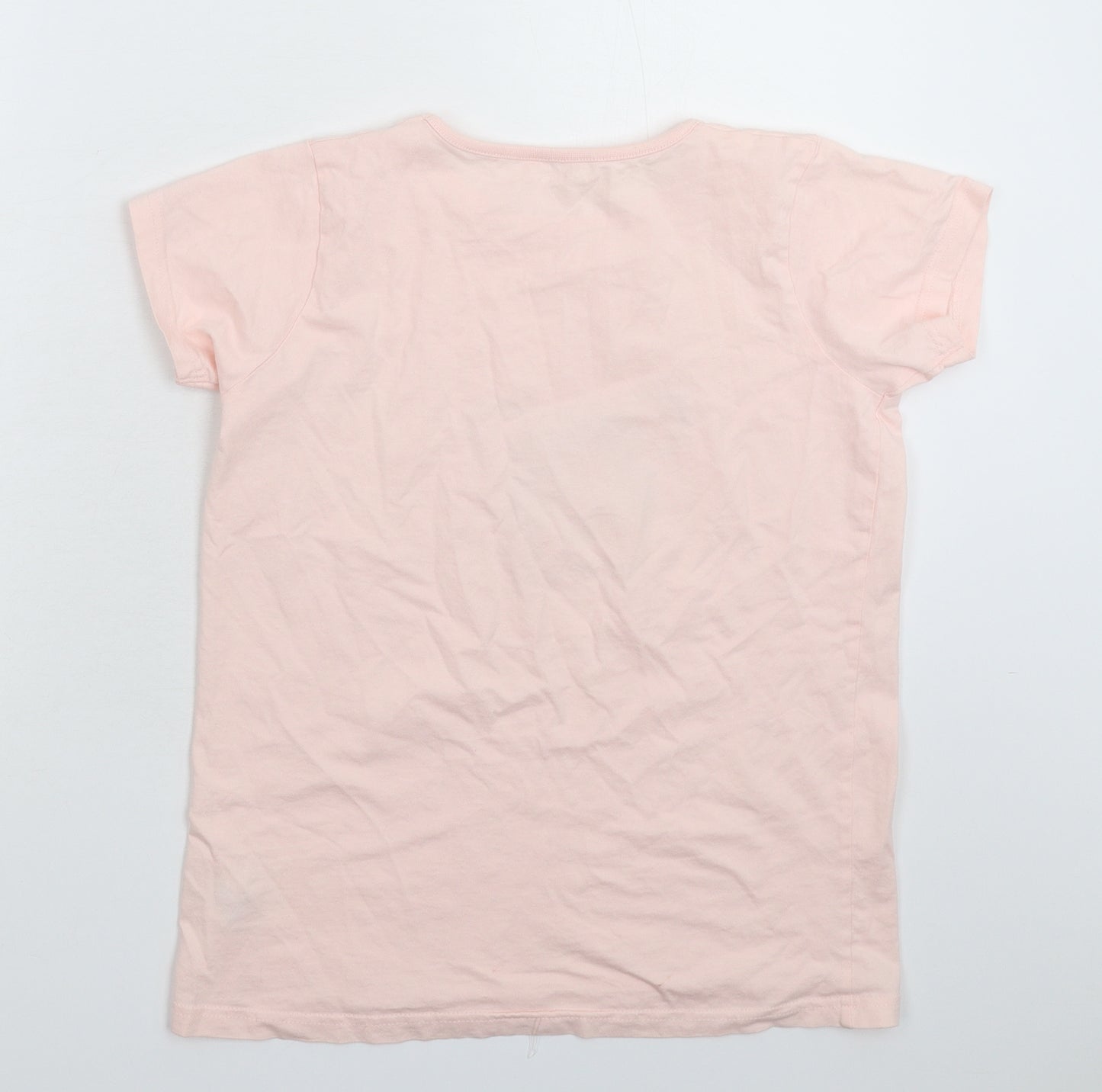 Jeff & Co Girls Pink   Basic T-Shirt Size 11-12 Years