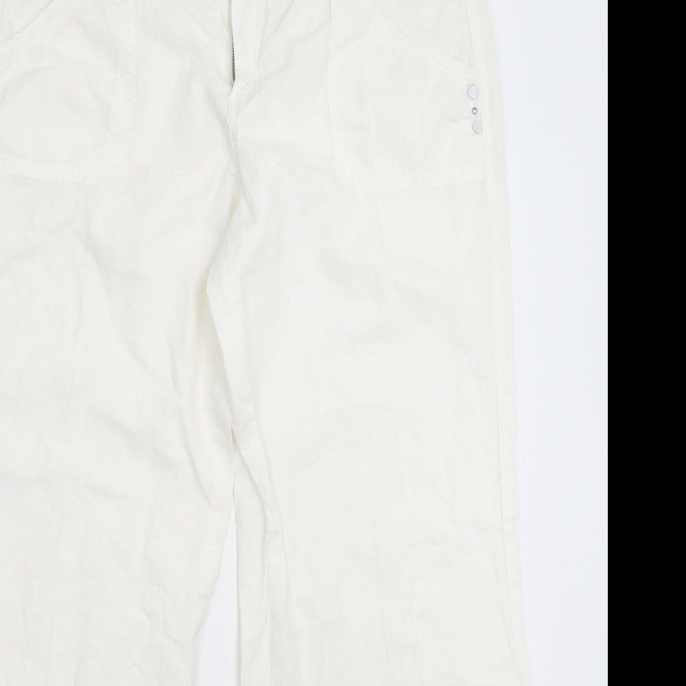 New Look Womens White   Trousers  Size 14 L30 in
