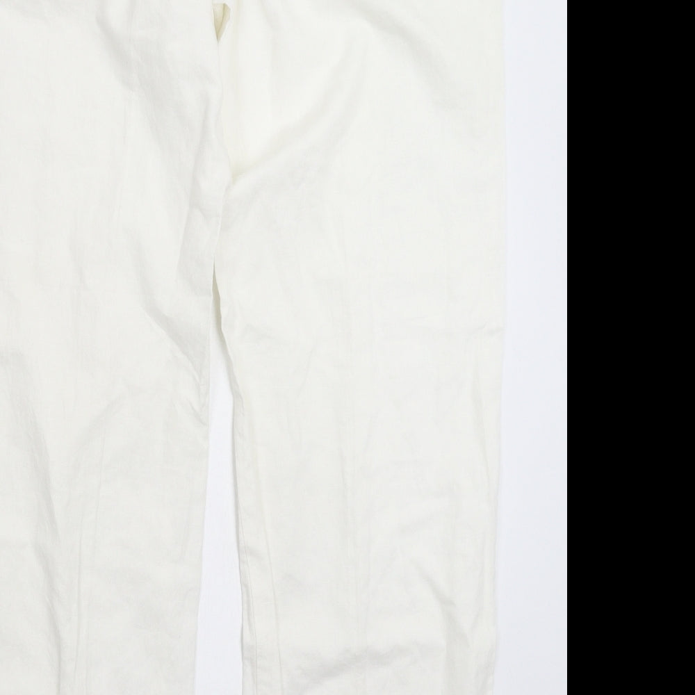 New Look Womens White   Trousers  Size 14 L30 in
