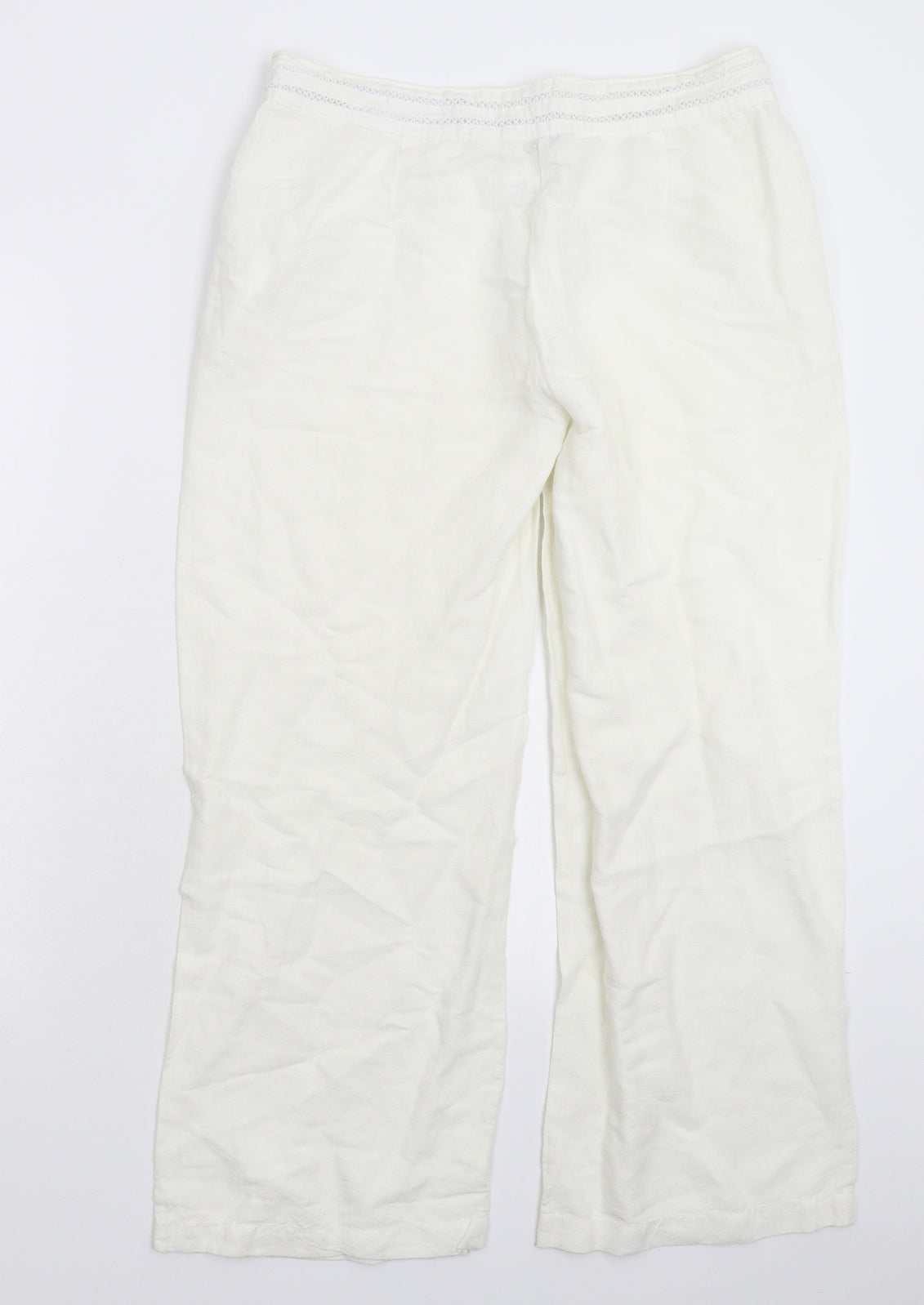 George Womens White   Trousers  Size 14 L25 in