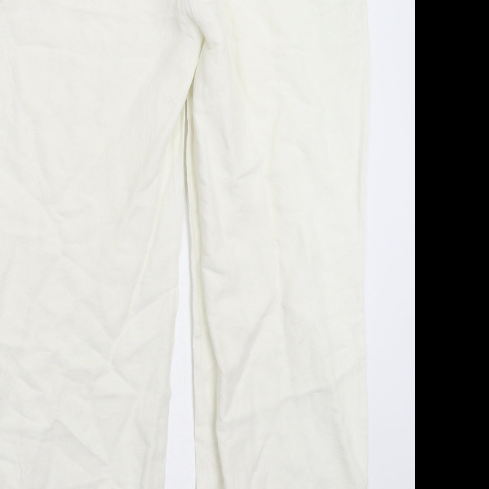 George Womens White   Trousers  Size 14 L25 in