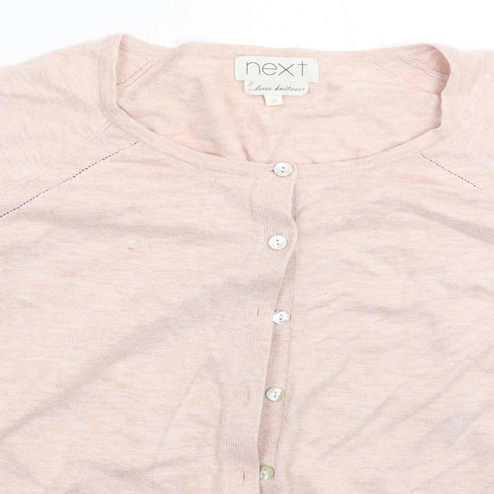 NEXT Womens Beige  Knit Cardigan Jumper Size 20