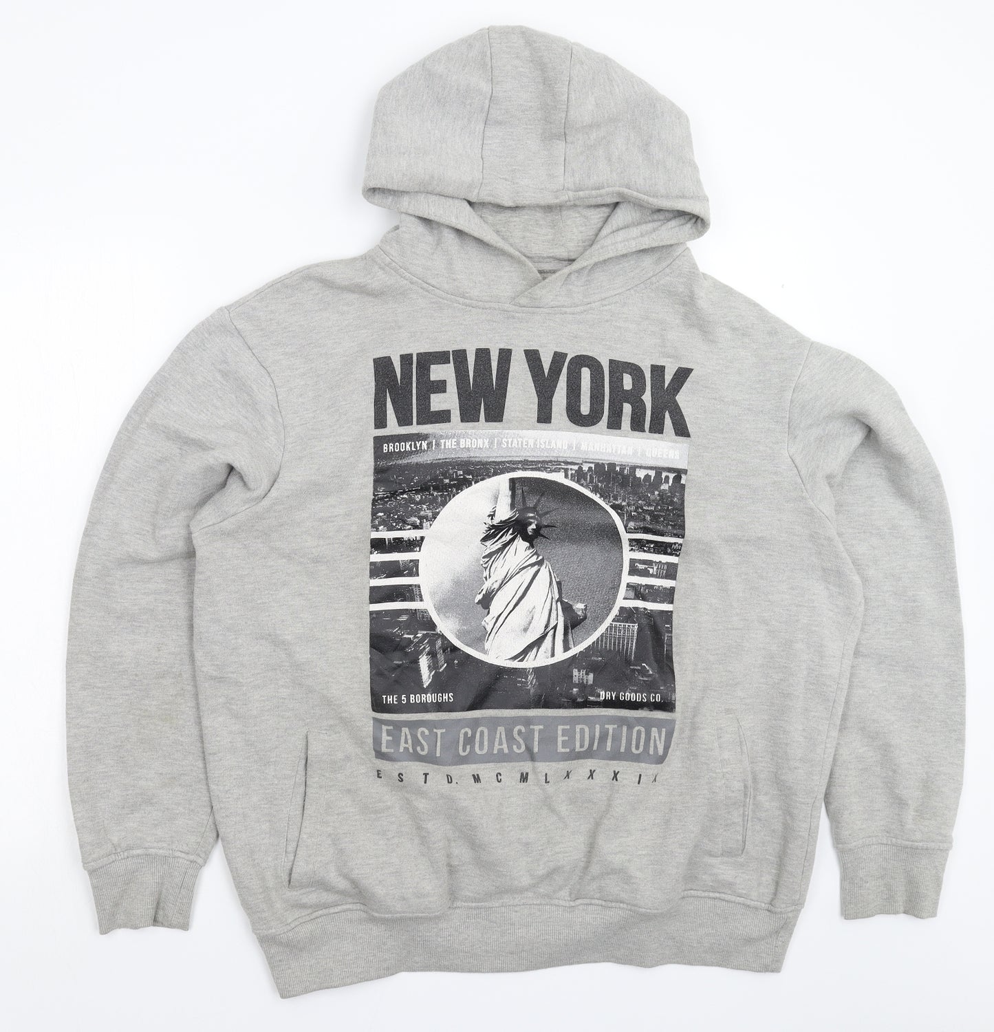 Primark Mens Grey   Pullover Hoodie Size XL