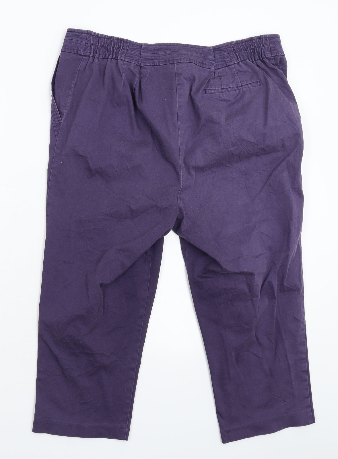 Anya Madsen Womens Blue   Cropped Trousers Size 18 L20 in