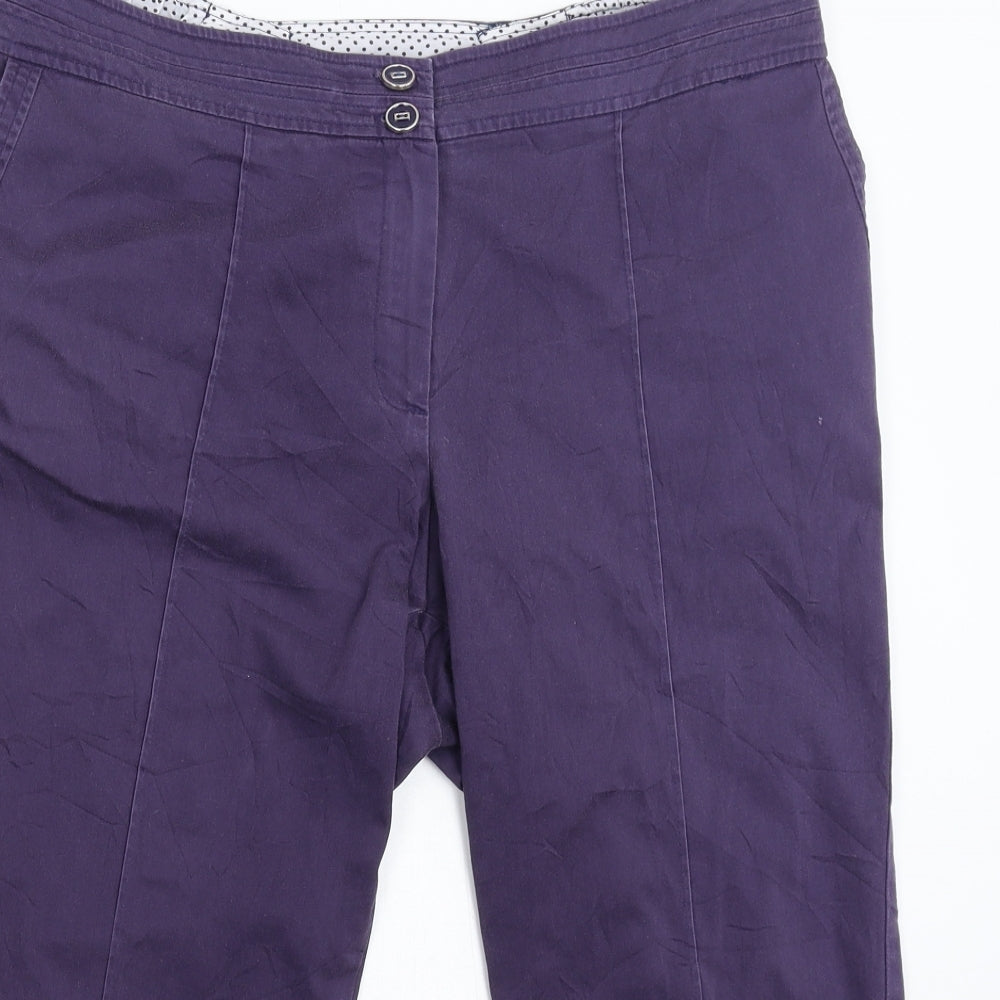 Anya Madsen Womens Blue   Cropped Trousers Size 18 L20 in