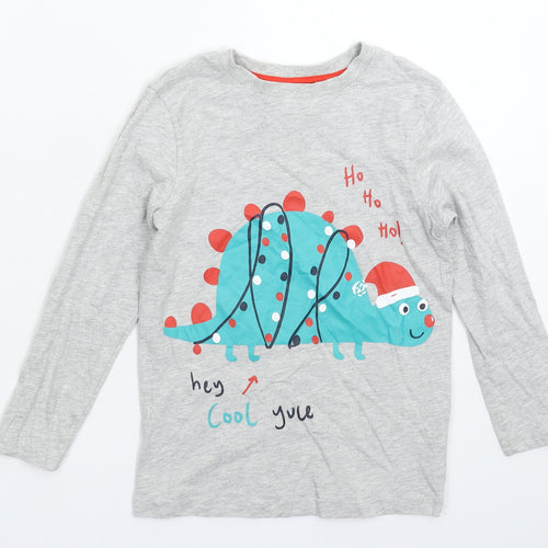 George Boys Grey   Basic T-Shirt Size 5-6 Years