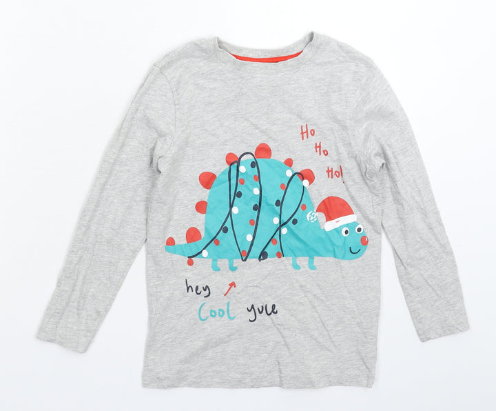 George Boys Grey   Basic T-Shirt Size 5-6 Years