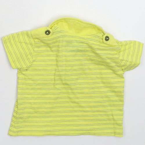 Earlydays Baby Yellow Striped  Basic Polo Size 3-6 Months