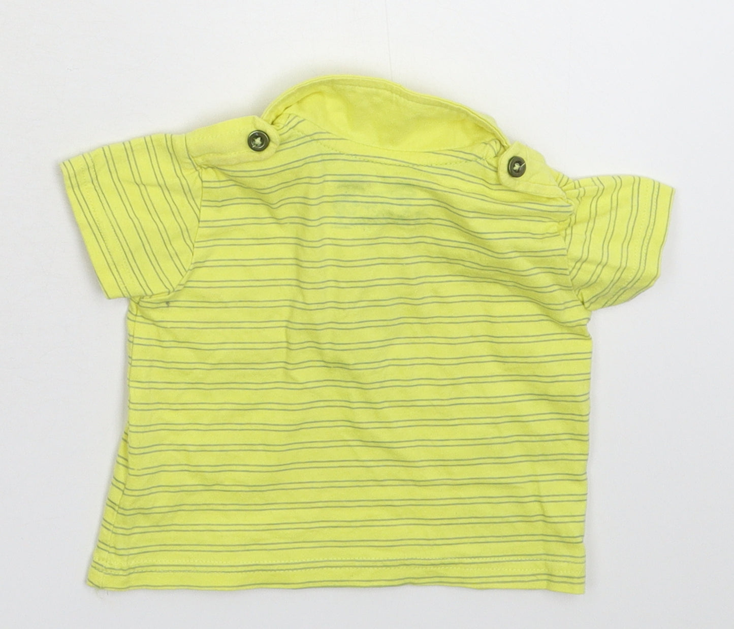 Earlydays Baby Yellow Striped  Basic Polo Size 3-6 Months