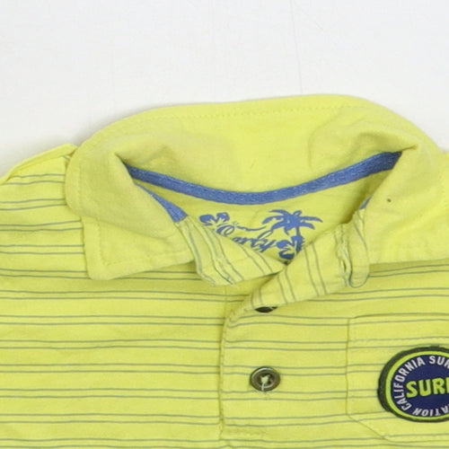 Earlydays Baby Yellow Striped  Basic Polo Size 3-6 Months