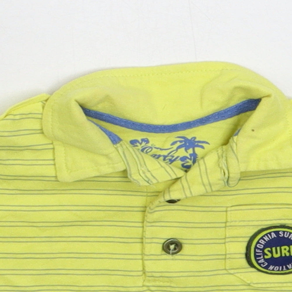 Earlydays Baby Yellow Striped  Basic Polo Size 3-6 Months