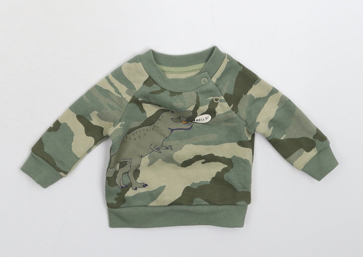 Primark Boys Multicoloured Camouflage Pullover Jumper Size 0-3 Months - Sweatshirt