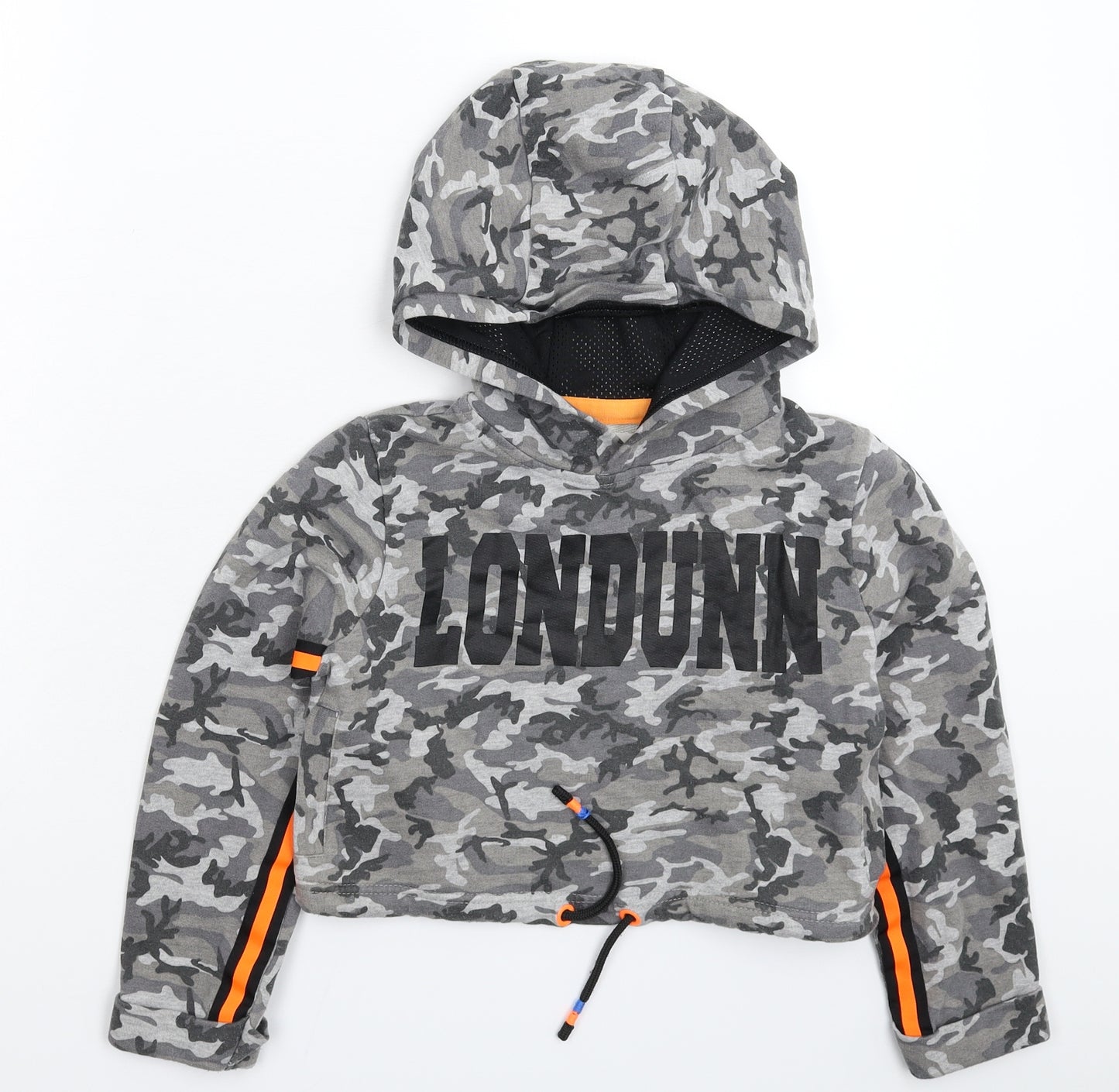 Marks and Spencer Girls Multicoloured Camouflage  Cape Hoodie Size 9-10 Years