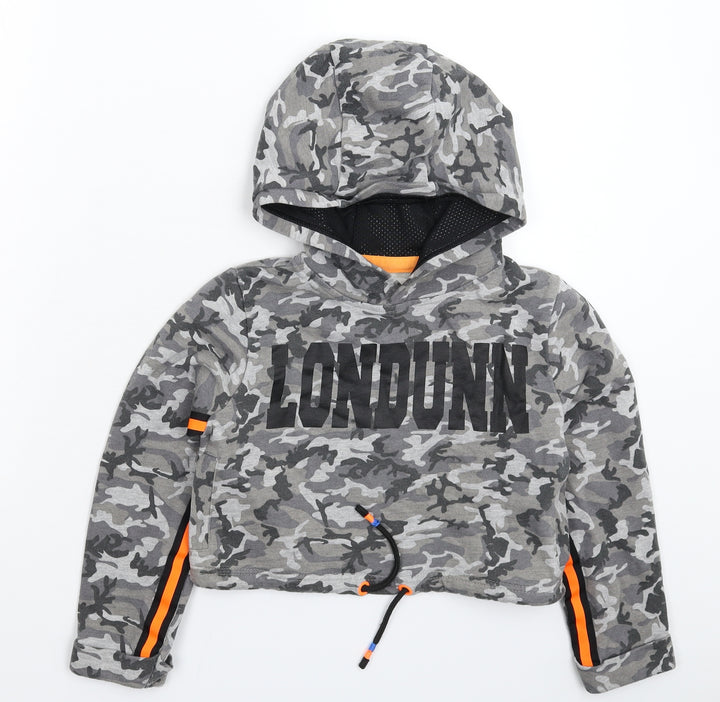 Marks and Spencer Girls Multicoloured Camouflage  Cape Hoodie Size 9-10 Years