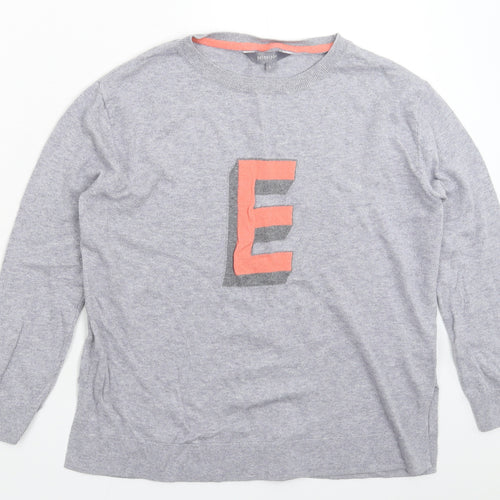 Principles Womens Grey  Knit Pullover Jumper Size S