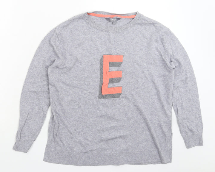 Principles Womens Grey Knit Pullover Jumper Size S