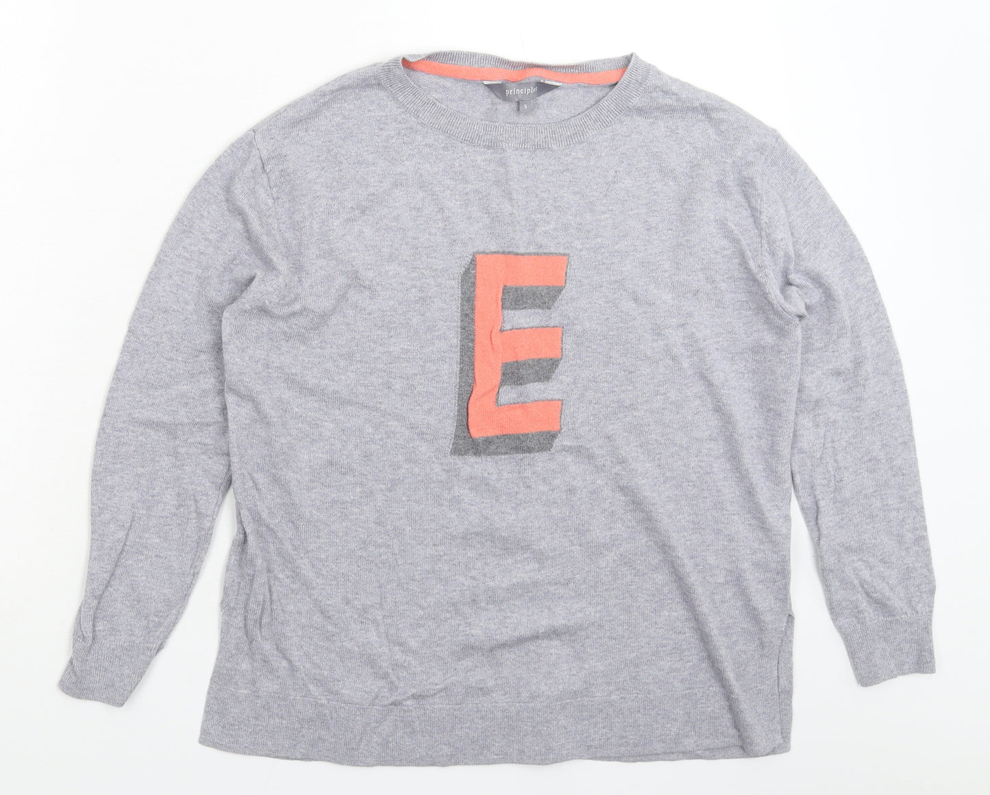 Principles Womens Grey  Knit Pullover Jumper Size S