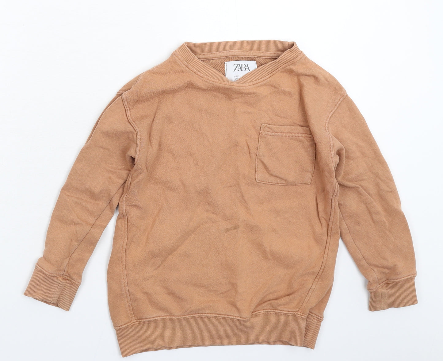 Zara Boys Beige   Pullover Sweatshirt Size 6 Years